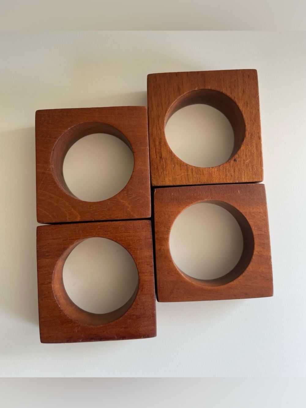 Mid-Century Wooden Napkin Rings